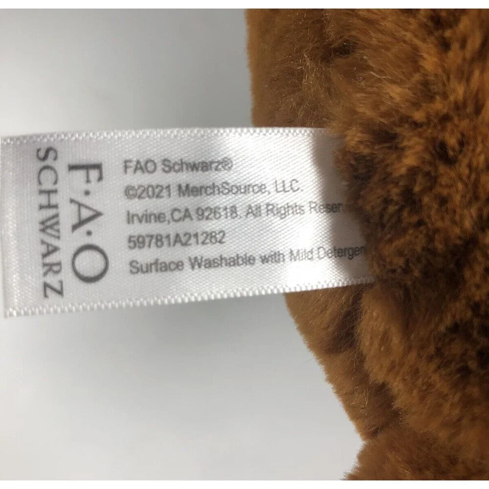 2021 FAO Schwarz Cheers 4 Love Wear & Share Red Ribbon Brown Dog